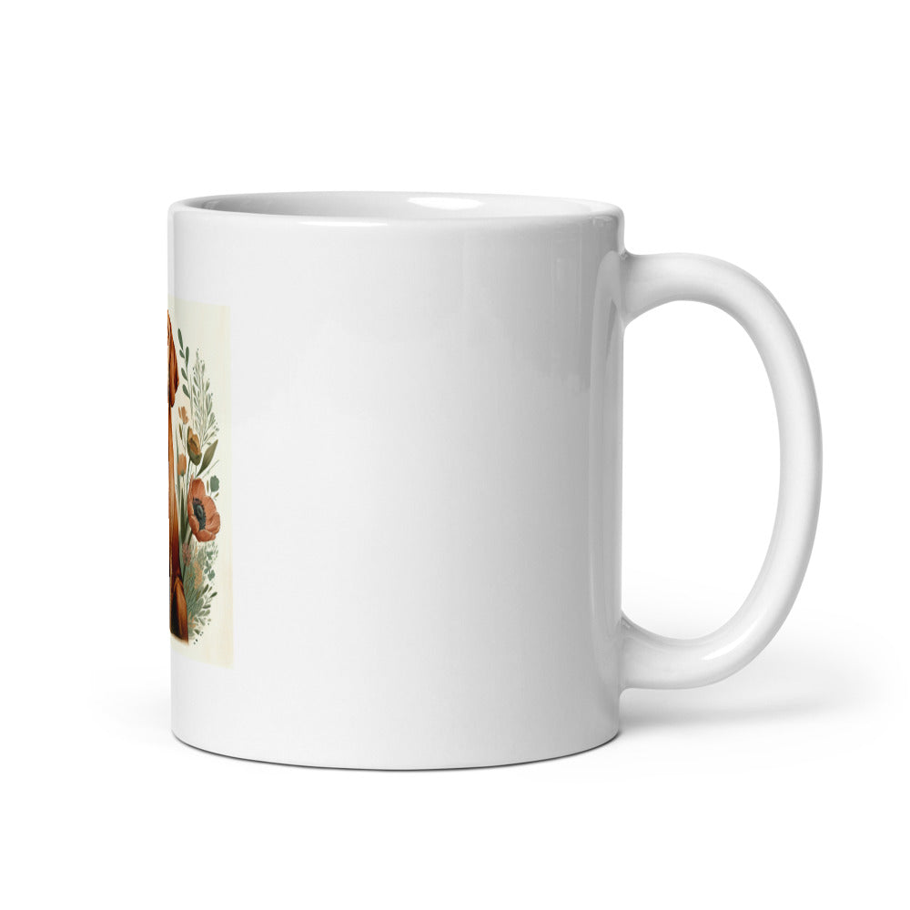 Wirehaired Vizsla Mug | Spring Botanical Dog Mug | Wirehaired Vizsla Gift | Dog Mom Coffee Mug