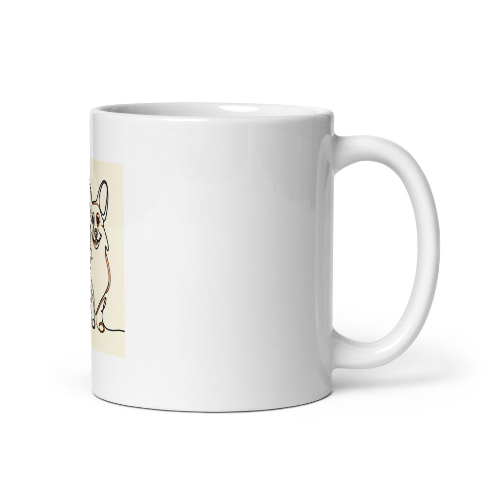 Corgi Minimalist Line Art Mug | Corgi Mom Gift | Cute Corgi Coffee Mug | Corgi Lover Gift | Dog Mom Mug