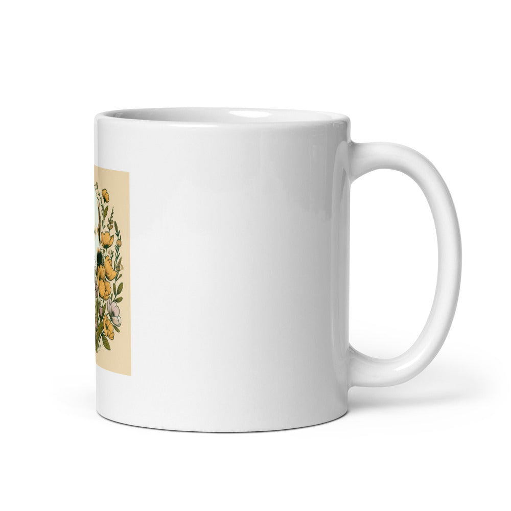 Yellow Lab Mug | Labrador Retriever Spring Flowers | Dog Mom Gift | Lab Lover Coffee Mug | Floral Dog Mug