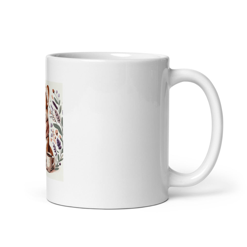 Corgi Mug | Cottagecore Corgi Coffee Mug | Dog Mom Gift | Corgi Mom Cup | Cute Corgi Wildflower Mug
